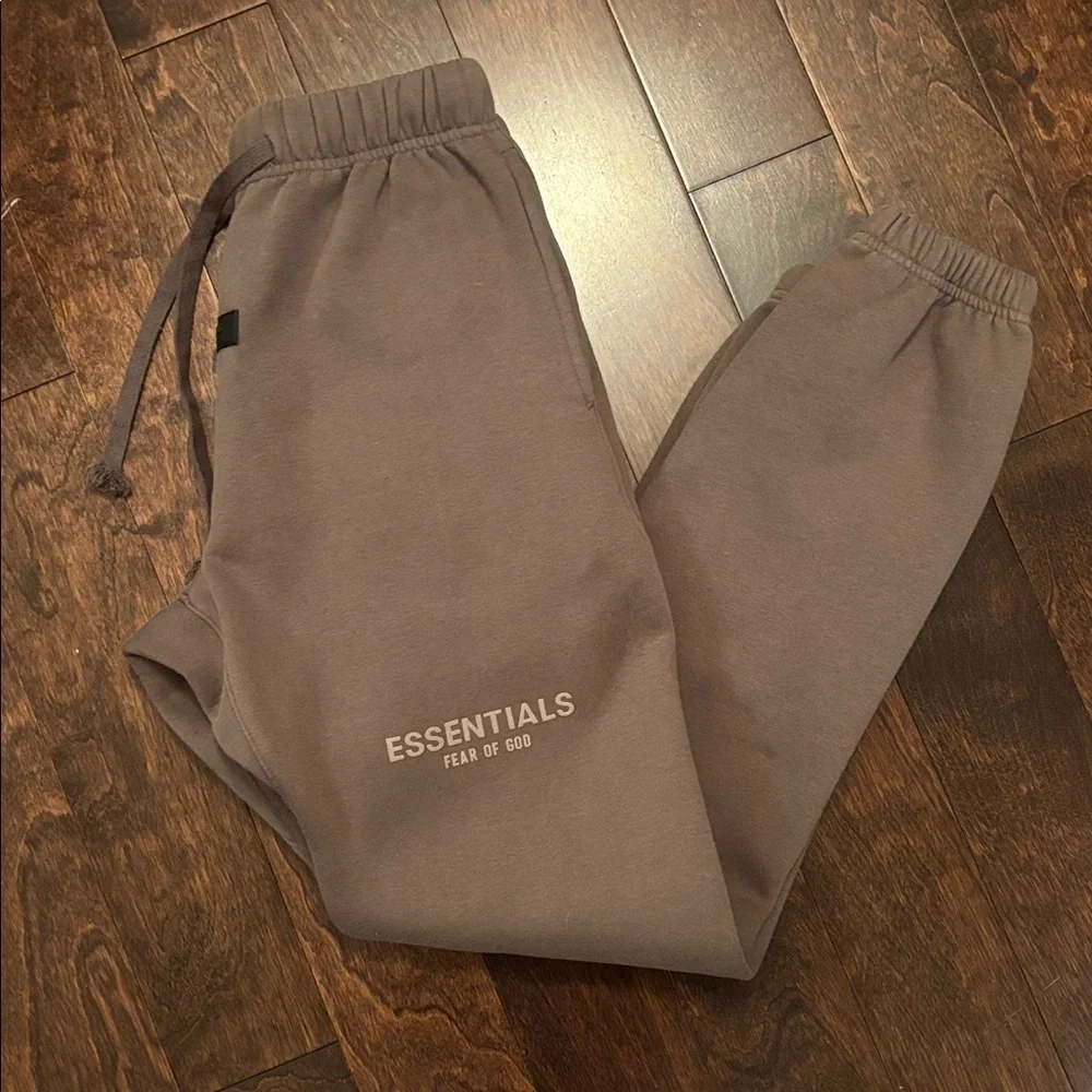 Essentials | S | Fear of God Essentials Taupe Track Pants - Picture 2 of 9